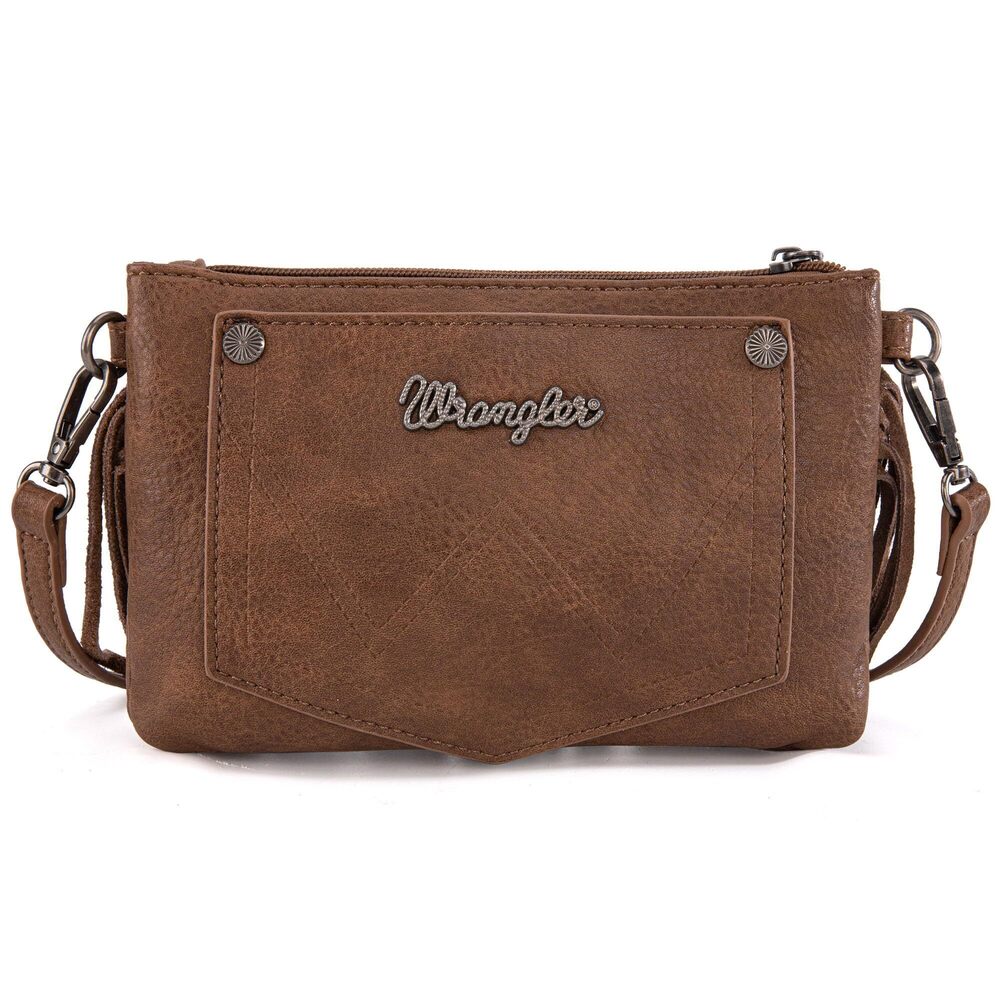 6342 Wrangler Clutch Wristlet Fringe Purse Western Crossbody Bags - Picture 3 of 5